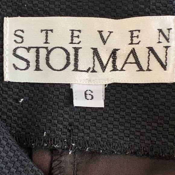 Steven Stolman Embroidered Sleeveless Shift Dress Sz 6 Black & Gold 134F - Picture 8 of 9